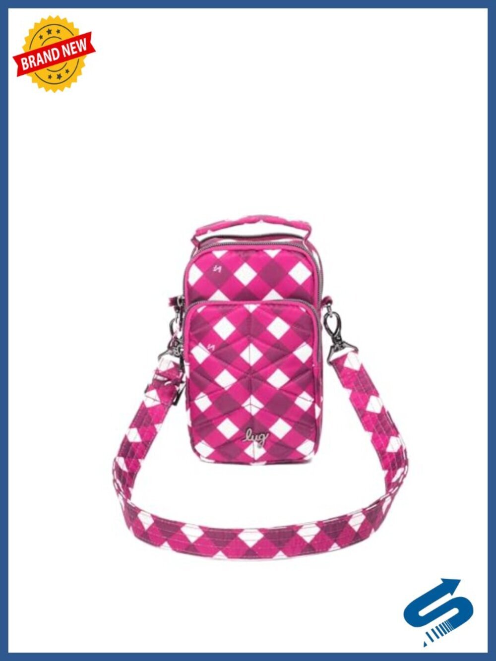 Convertible Crossbody Bag with RFID Protection, Quilted Polyester, Adjustable